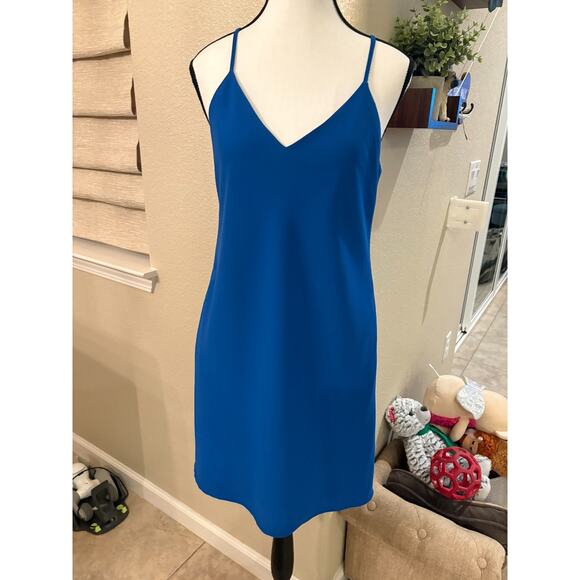 Lauren Ralph Lauren Royal Blue Shift Mini Dress Size 4 - Picture 2 of 7